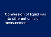 Conversion of liquid gas into different units of measurement